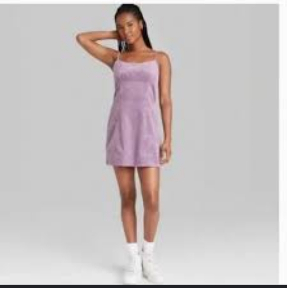 Ribbed Velvet Mini Dress - Picture 4 of 10